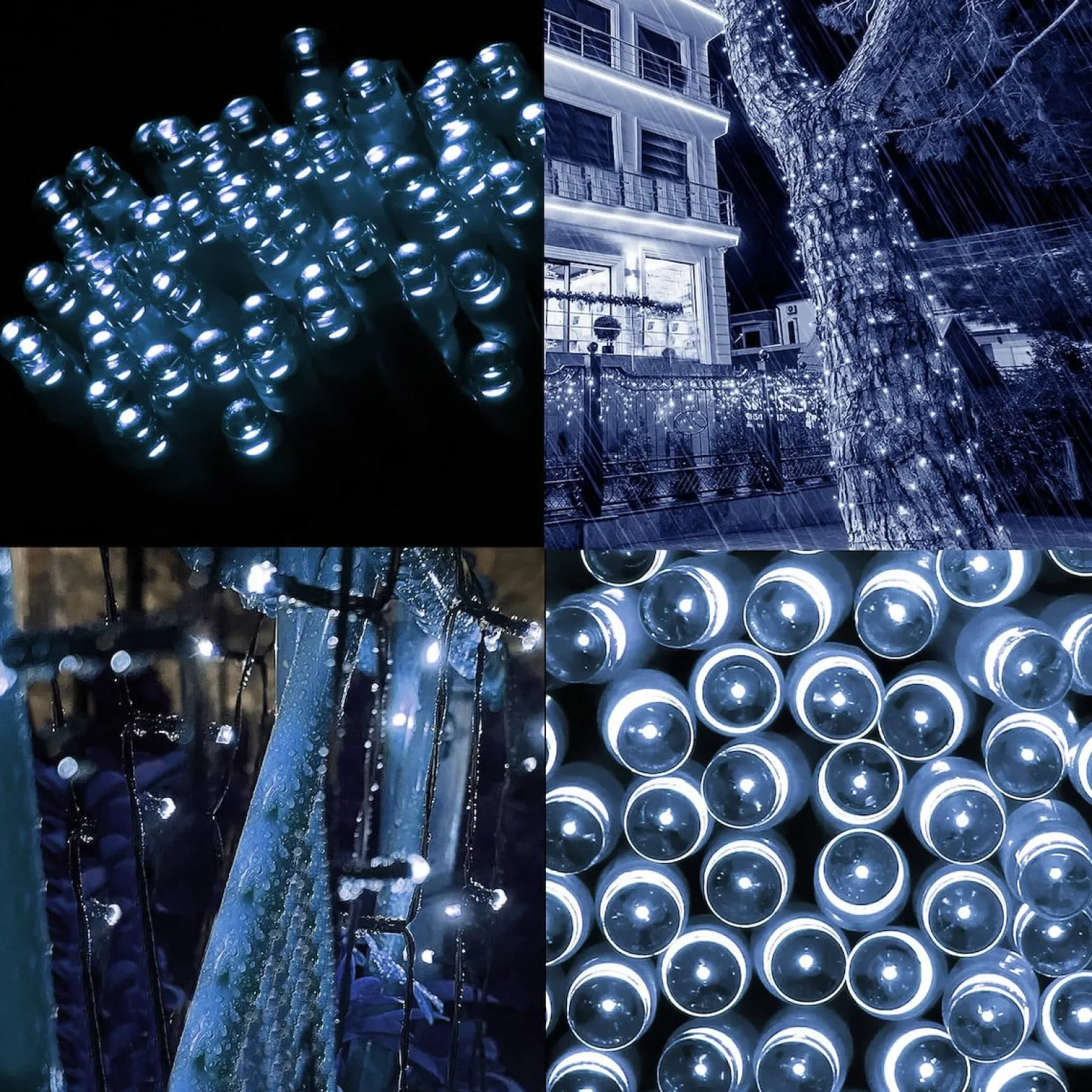 Lampki świąteczne 300 led zimny biały 22,5 m oświetlenie