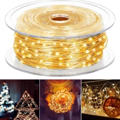 Lampki świąteczne na szpuli 1000 LED druciki choinkowe