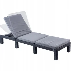 Leżak Antracyt 195 x 65 x 25.5 cm polipropylen Keter
