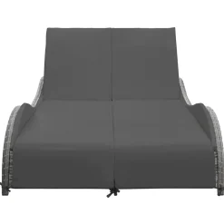Leżak Antracyt 200 x 132 x 45 cm Technorattan vidaXL