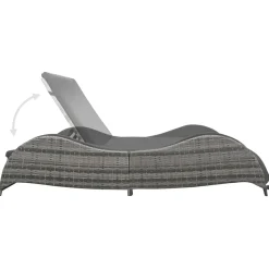 Leżak Antracyt 200 x 132 x 45 cm Technorattan vidaXL