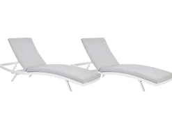 Leżaki ogrodowe aluminium jasnoszare