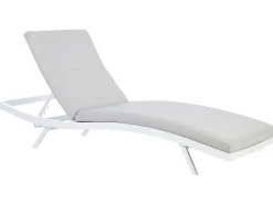 Leżaki ogrodowe aluminium jasnoszare