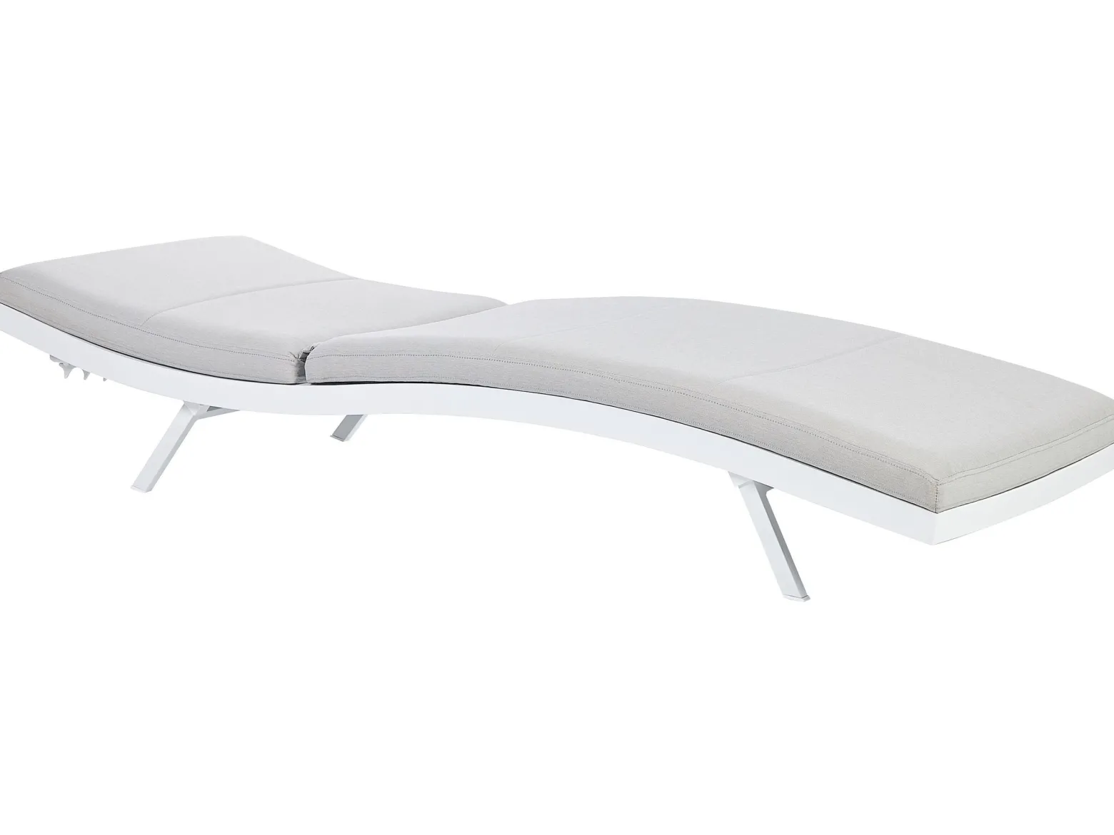 Leżaki ogrodowe aluminium jasnoszare