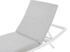 Leżaki ogrodowe aluminium jasnoszare