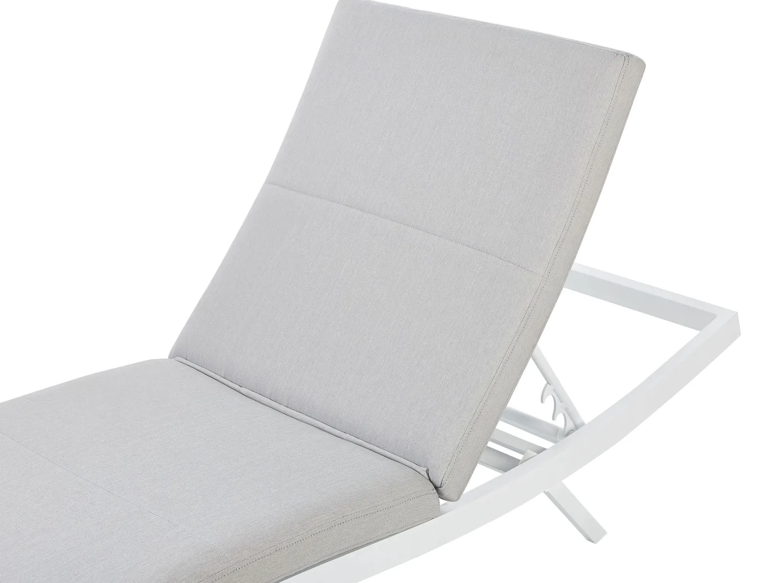 Leżaki ogrodowe aluminium jasnoszare