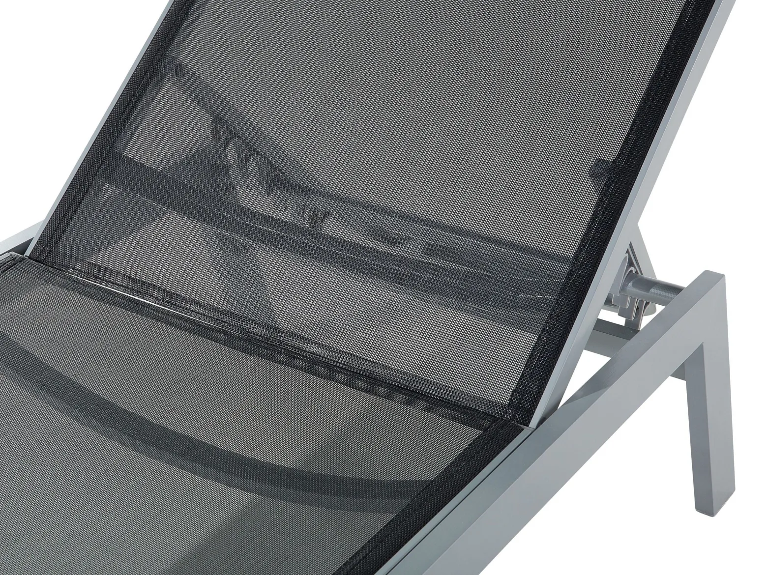 Leżanka leżak ogrodowy aluminiowy czarny