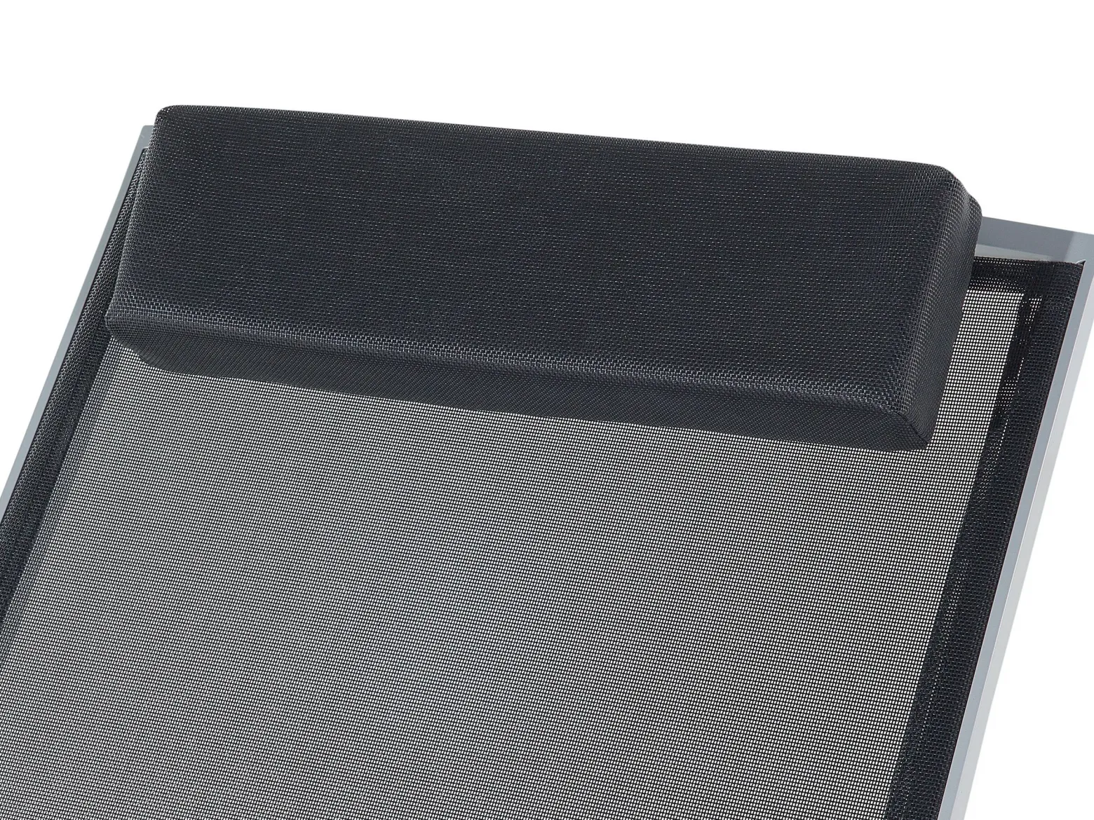 Leżanka leżak ogrodowy aluminiowy czarny