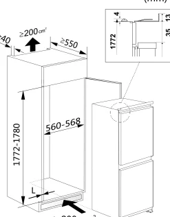 Lodówka do zabudowy MPM-240-FFH-01/A