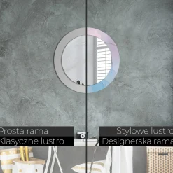 Lustro dekoracyjne Ścienne fi60 okrągłe - Marmurowy styl