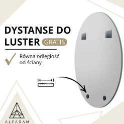 Lustro łazienkowe półowalne w dwóch częściach - FRANK