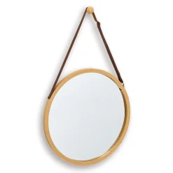 Lustro ścienne bambusowe okrągłe ZELLER, Ø 38 cm