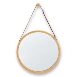 Lustro ścienne bambusowe okrągłe ZELLER, Ø 38 cm