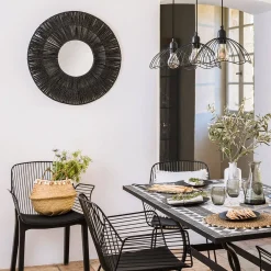Lustro ścienne ETHNIC, Ø 76 cm