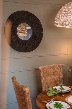 Lustro ścienne ETHNIC, Ø 76 cm