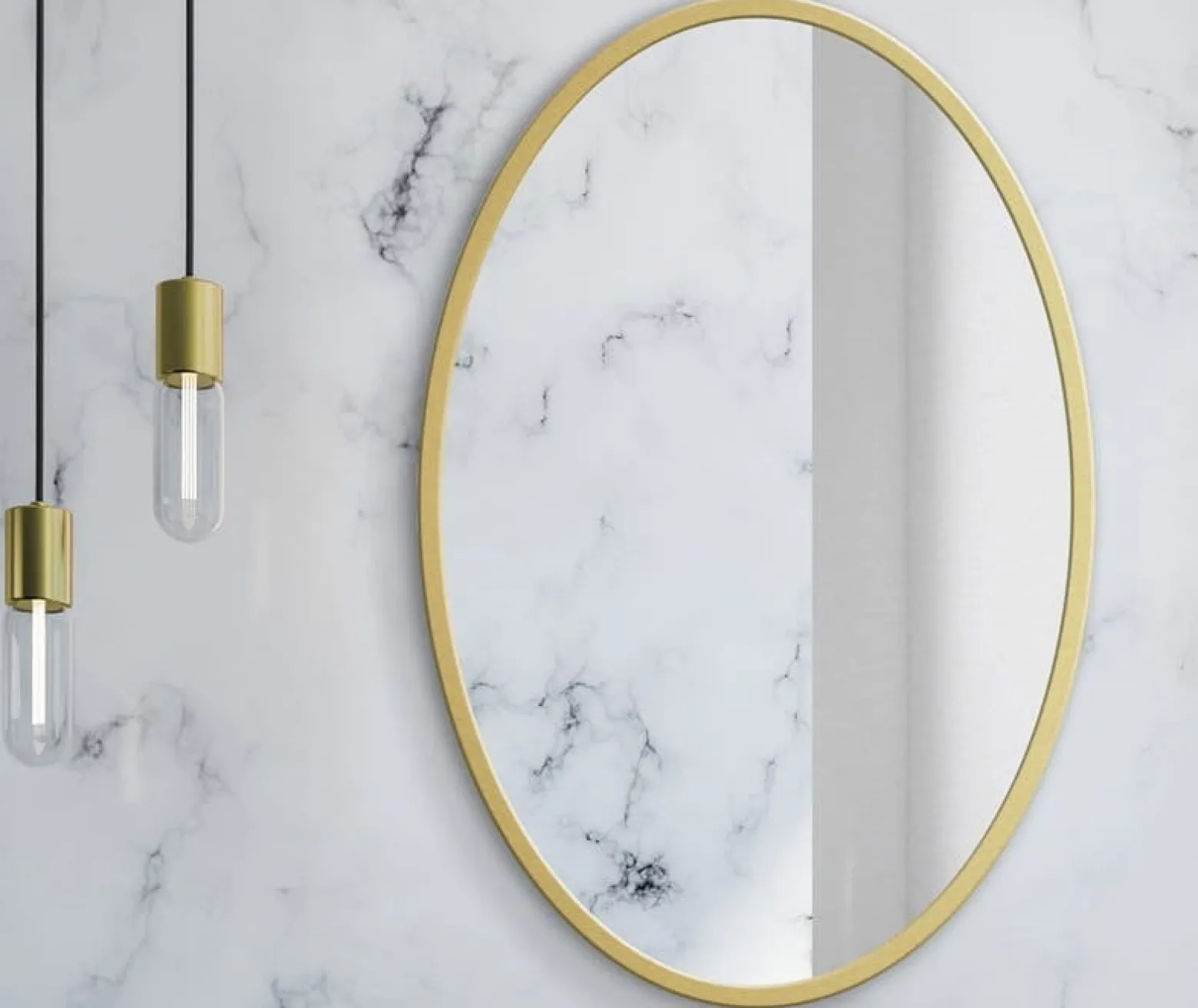 Lustro 70cm złota rama