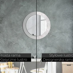 Lustro dekoracyjne Ścienne fi60 okrągłe - Tekstura rococo