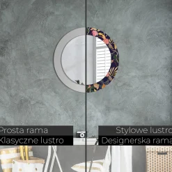 Lustro dekoracyjne Ścienne fi60 okrągłeRośliny akwarelowe