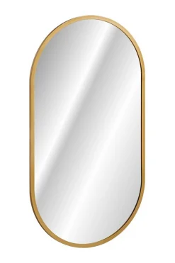 Lustro LED Złote Apollo 90x50 Owalne