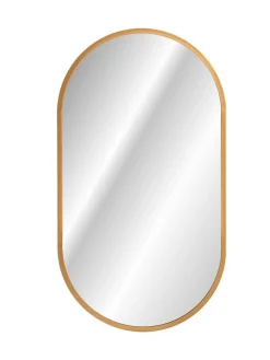 Lustro LED Złote Apollo 90x50 Owalne