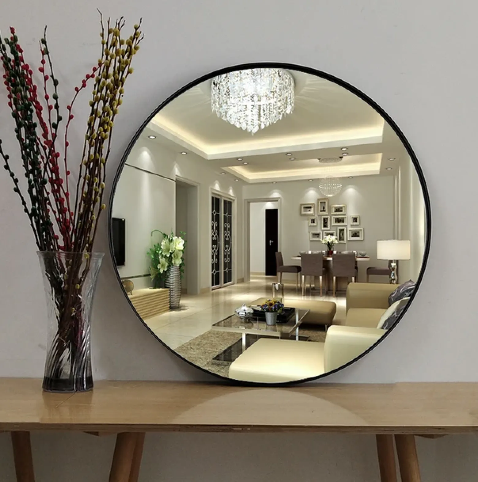 Lustro LOFT FI60cm czarne ście