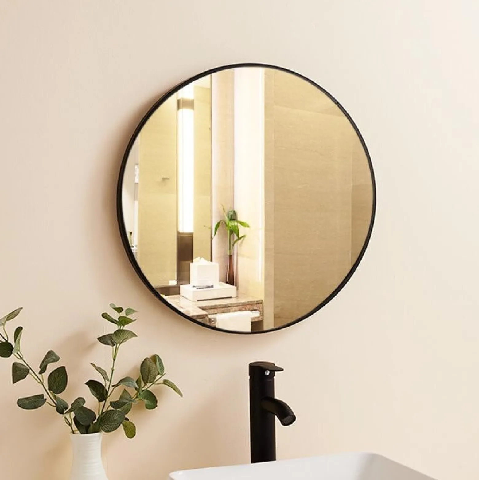 Lustro LOFT FI60cm czarne ście