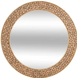 Lustro okrągłe drewniane Inori 99 cm