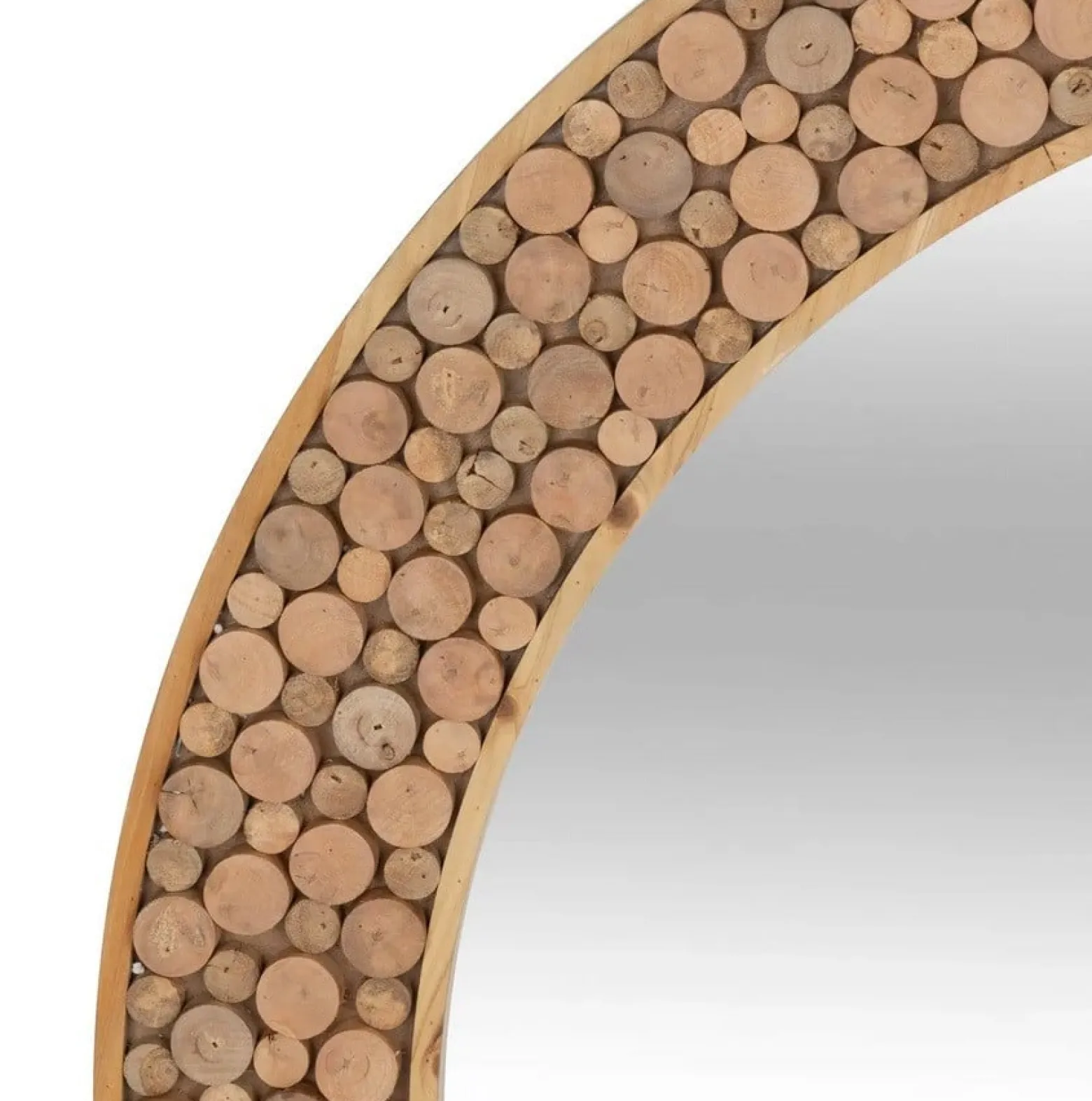 Lustro okrągłe drewniane Inori 99 cm