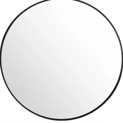 Lustro okrągłe industrialne czarne 50cm XXL