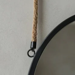 Lustro okrągłe na jutowym sznurku GEMA, Ø 37 cm