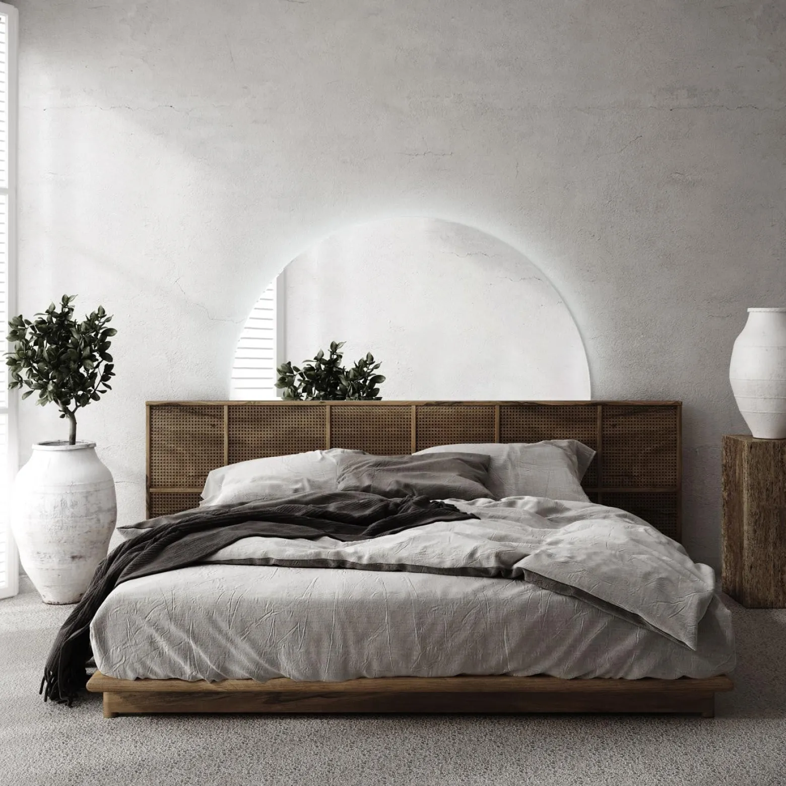 Lustro Półokrągłe LED do Makijażu Łazienkowe 1/2 fi80 cm