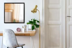 Lustro Prostokątne w Czarnej Ramie Glamour 60x40
