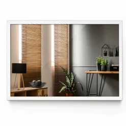 Lustro w Białej Ramie do Makijażu Toaletka 80x60