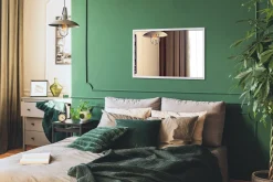 Lustro w Białej Ramie do Makijażu Toaletka 80x60