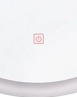Lustro wiszące ścienne LED okrągłe 58 cm srebrne
