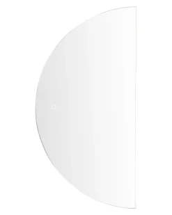 Lustro wiszące ścienne LED półokrągłe 50x100 cm