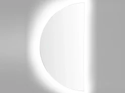 Lustro wiszące ścienne LED półokrągłe 50x100 cm