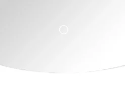 Lustro wiszące ścienne LED półokrągłe 50x100 cm