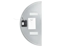 Lustro wiszące ścienne LED półokrągłe 50x100 cm