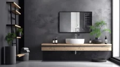 Lustro 50x40 W Czarnej Ramie Aluminiowej Mat Loft Bez Oświetlenia Loftowe