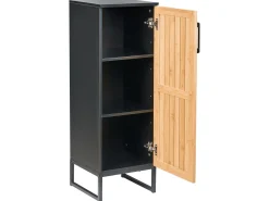 Mała szafka łazienkowa stojąca 30 x 90 cm drewno bambusowe jasny brąz