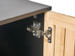 Mała szafka łazienkowa stojąca 30 x 90 cm drewno bambusowe jasny brąz