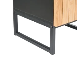 Mała szafka łazienkowa stojąca 30 x 90 cm drewno bambusowe jasny brąz