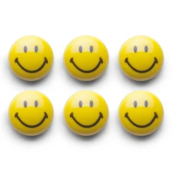 Magnesy Smiley, 6 sztuk, Ø 3 cm