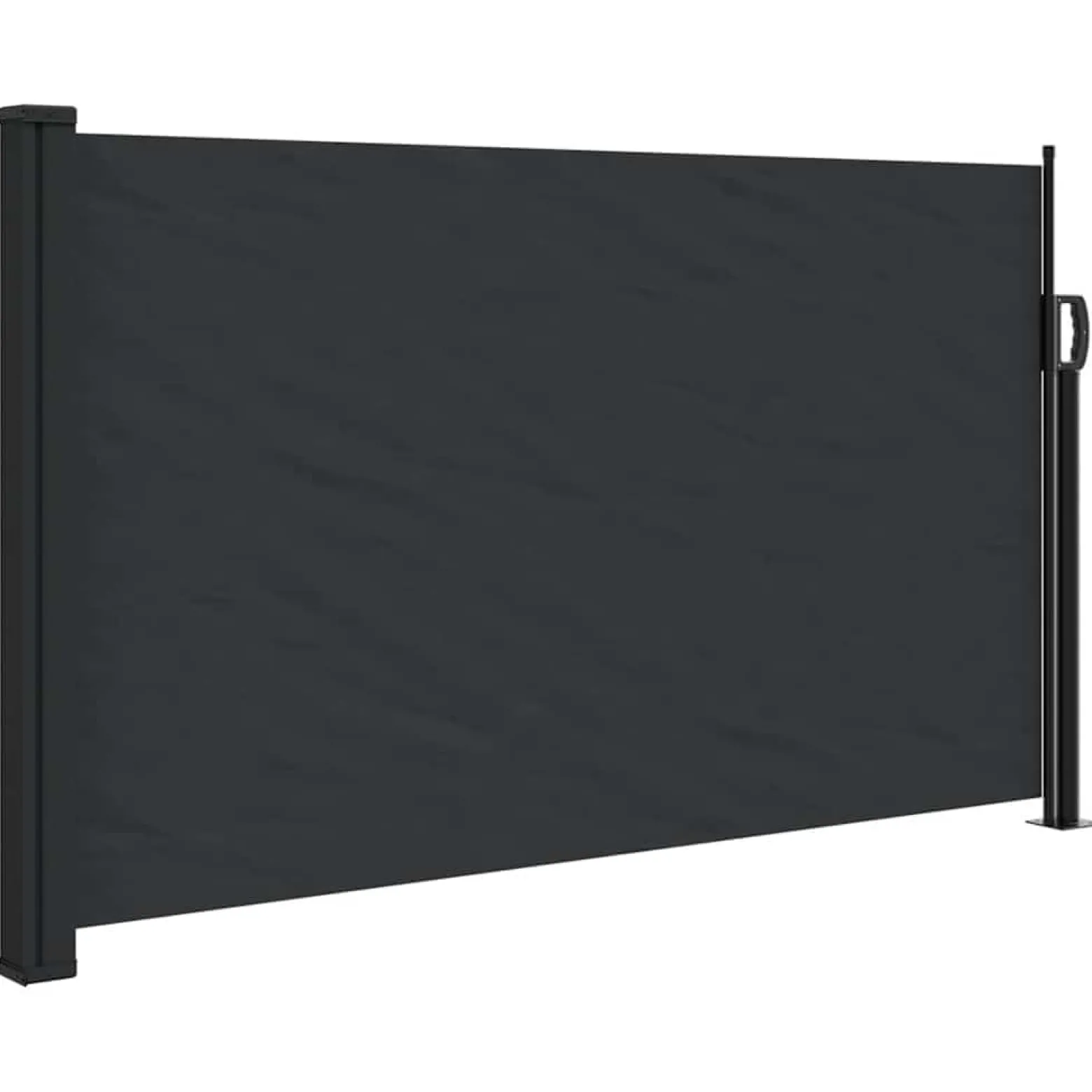 Markiza Boczna Tarasowa Balkonowa Czarna Zwijana Ogrodowa 117x300 cm