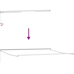 Markiza Tarasowa Balkonowa Zwijana Zadaszenie Biała 5 x 3 m