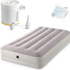 Materac dmuchany Intex jednoosobowy z pompką elektryczną 191x99x30 cm