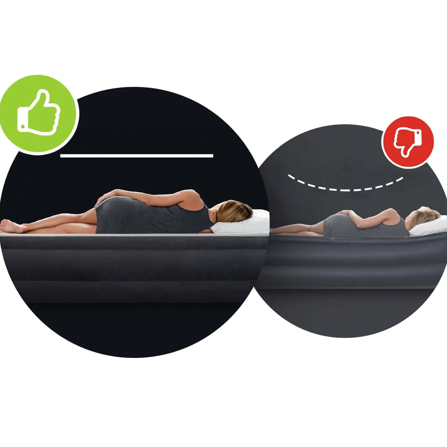 Materac dmuchany Intex z pompką łóżko dwuosobowy 191x137x25 cm 64762