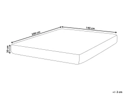 Materac kieszeniowy 140 x 200 cm średnio twardy 7-strefowy