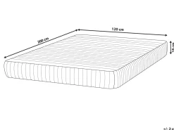Materac kieszeniowy 120 x 200 cm twardy 7-strefowy